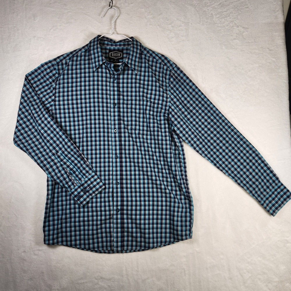 Gibson Trading Company Mens Plaid Long Sleeve Button‎ Down Shirt